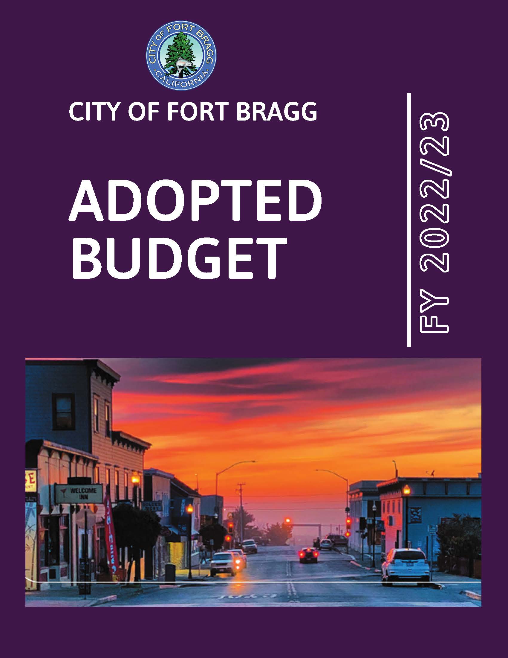 FY 2022-23 Adopted Budget cover