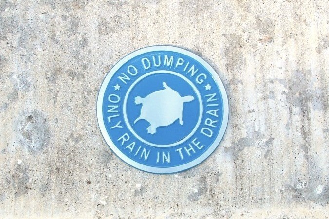 Storm Water No Dumping Turtle