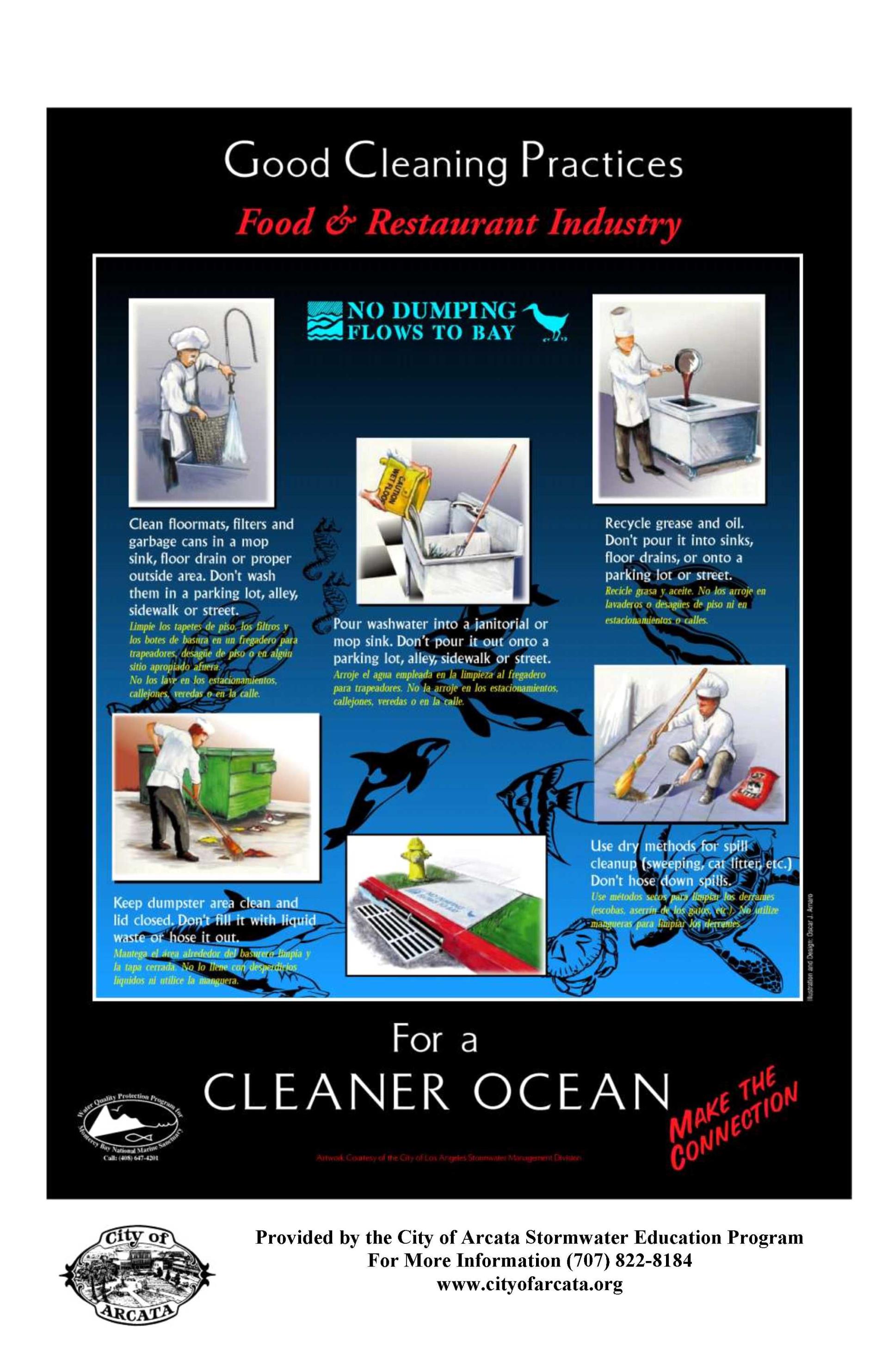 Food Service Best Practices For Clean Water Poster