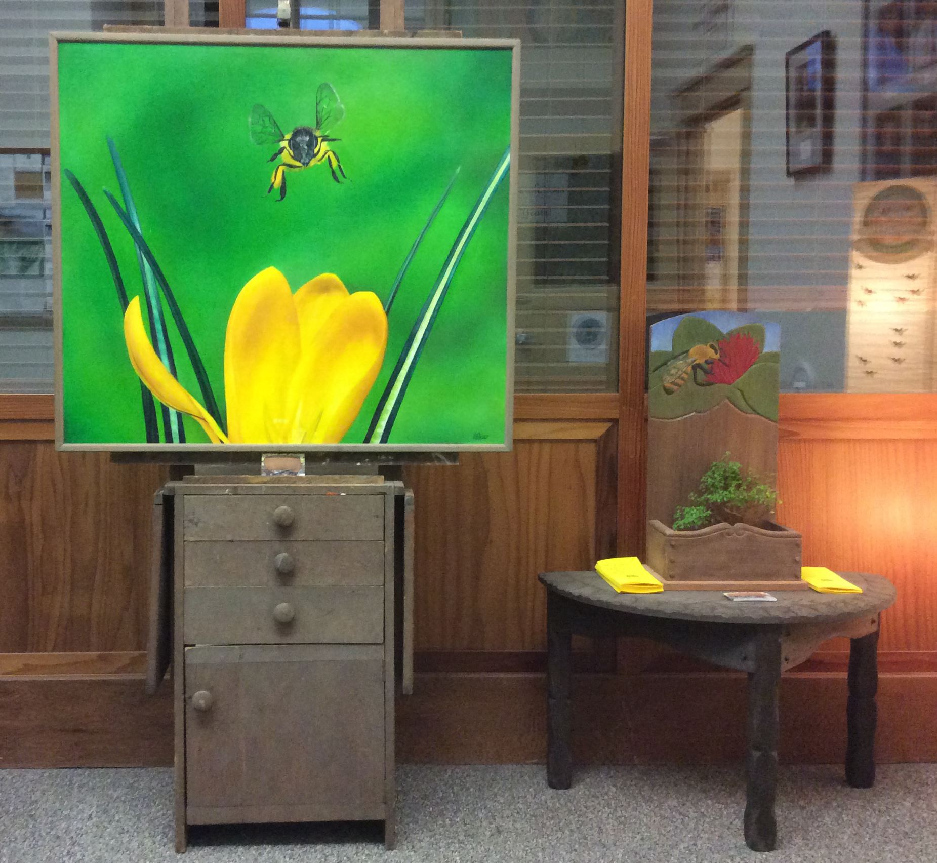 Bee Art Display at City Hall